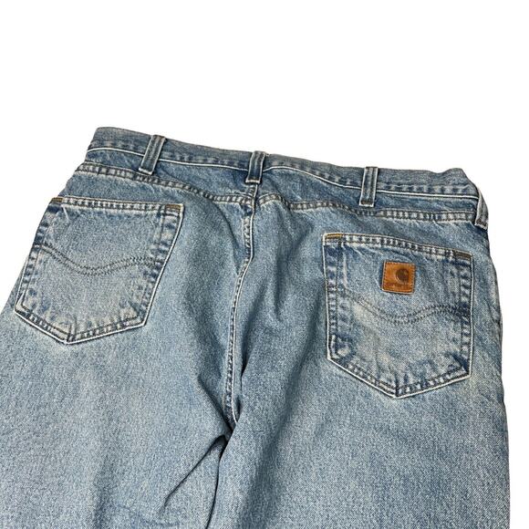 Carhartt Traditional Fit Straight Leg Jeans Medium Wash Workwear Mens 38x30 - Picture 4 of 6